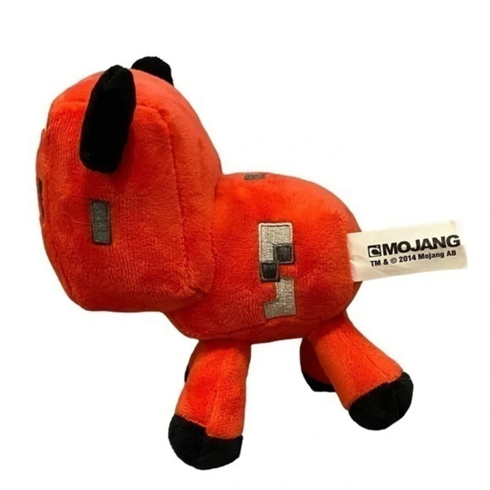 Plush Minecraft Baby Cow Red Gray Mojang Stuffed Animal Jinx 2014 Mushroom